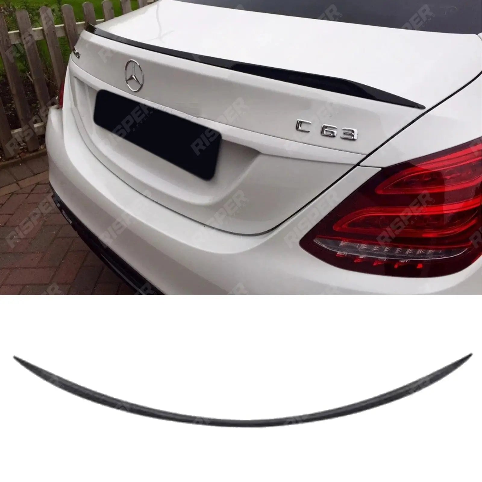 AMG STYLE REAR BOOT SPOILER IN GLOSS BLACK For MERCEDES C CLASS W205 2018-2020