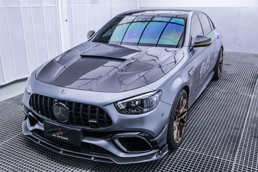 AE DESIGN - MERCEDES E63 W213 CARBON FIBRE FRONT BUMPER CANARDS