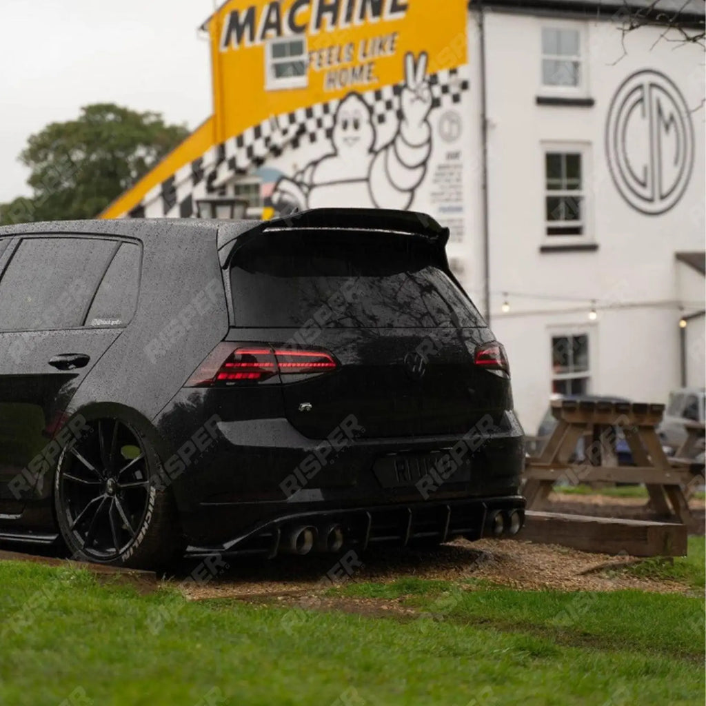 Aspec Style Rear Spoiler In Gloss Black For Vw Golf Mk7 / 7.5 R / R Line