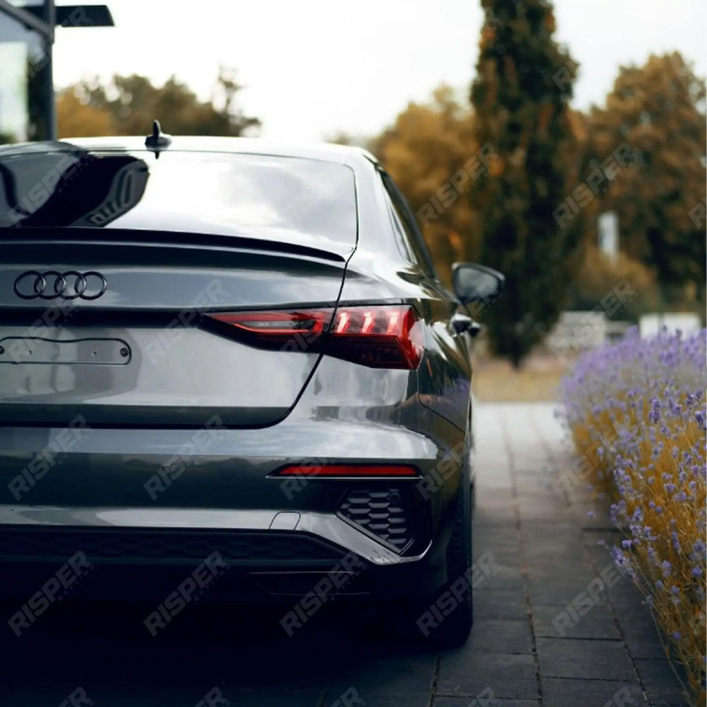 Audi A3 8Y Saloon 2021+ S3 Style Gloss Black Rear Spoiler Lip