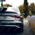 Audi A3 8Y Saloon 2021+ S3 Style Gloss Black Rear Spoiler Lip