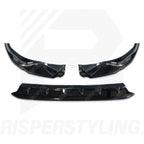 Audi A3 S Line / S3 8Y Hatch & Sportback 2021-2024 Gloss Black Front Splitter Lip