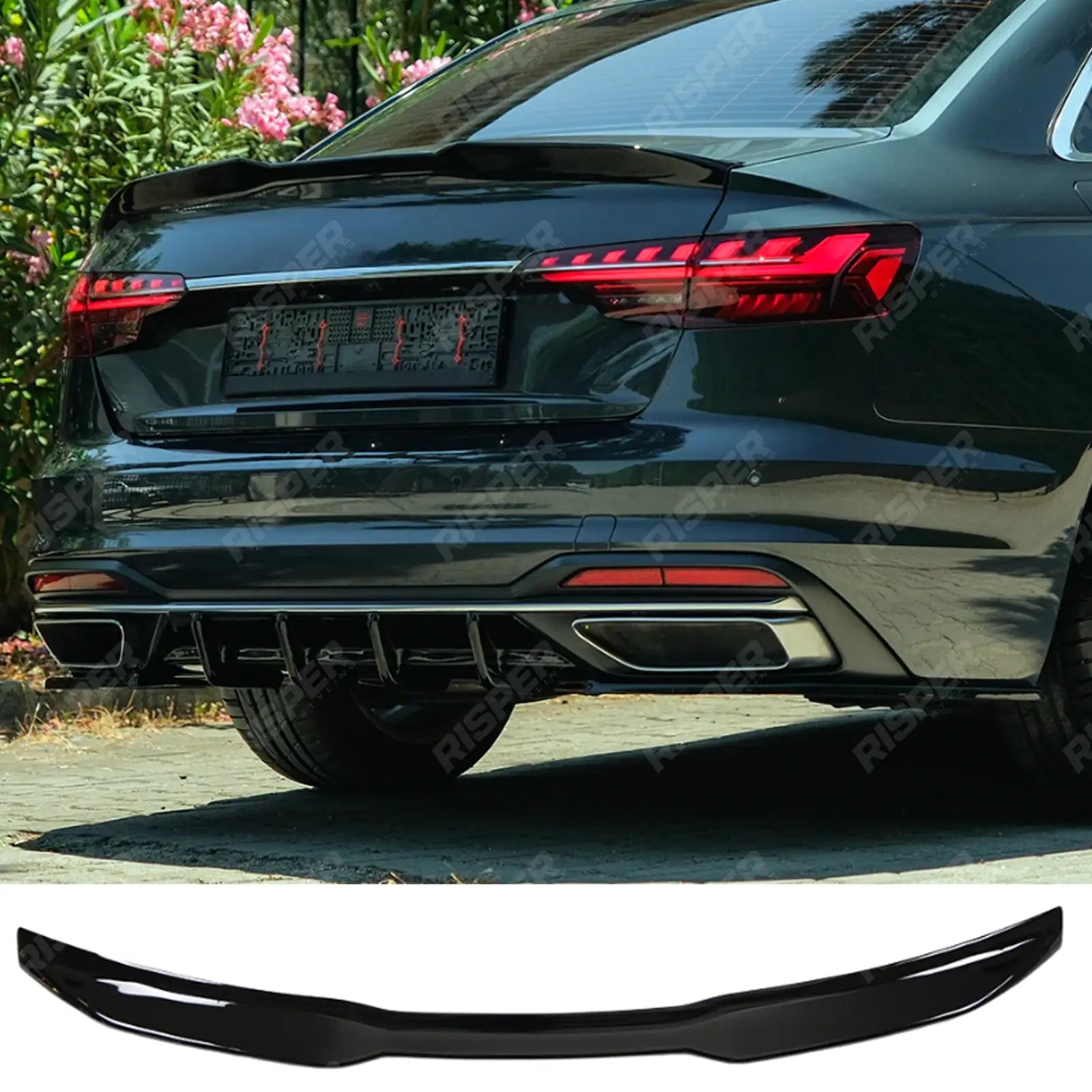 Audi A4 B9 Facelift 2019-2024 Rear Spoiler In Gloss Black