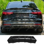 AUDI A4 B9 FACELIFT 2019-2024 REAR VALANCE IN GLOSS BLACK