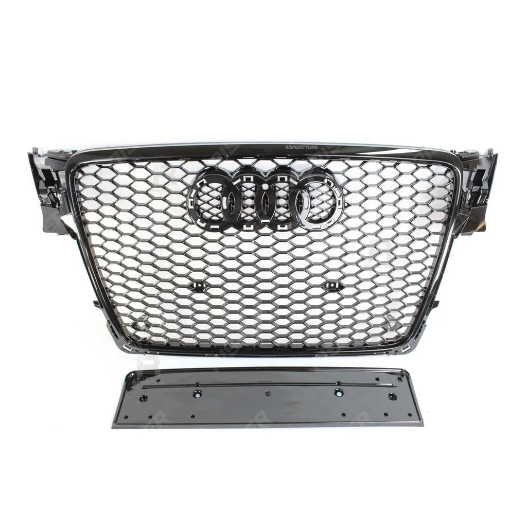 Audi A4 / S4 B8 2008-2012 RS4 Style Gloss Black Honeycomb Grill