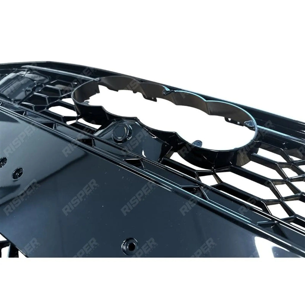 AUDI A6 / S6 C8 2019+ GLOSS BLACK RS6 STYLE HONEYCOMB GRILL FITS WITH ACC AND WITHOUT