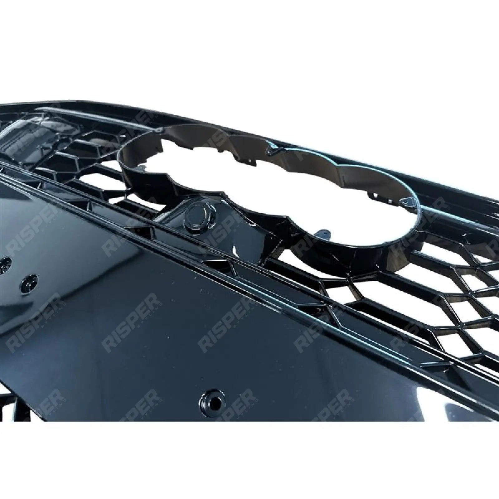 AUDI A6 / S6 C8 2019+ GLOSS BLACK RS6 STYLE HONEYCOMB GRILL FITS WITH ACC AND WITHOUT