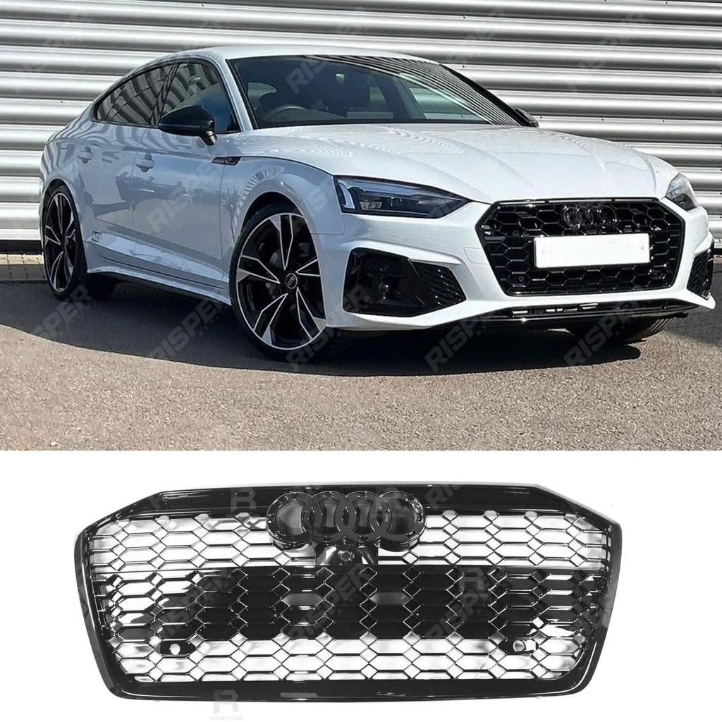Audi A6 / S6 C8 2019+ Gloss Black RS6 Style Honeycomb Grill