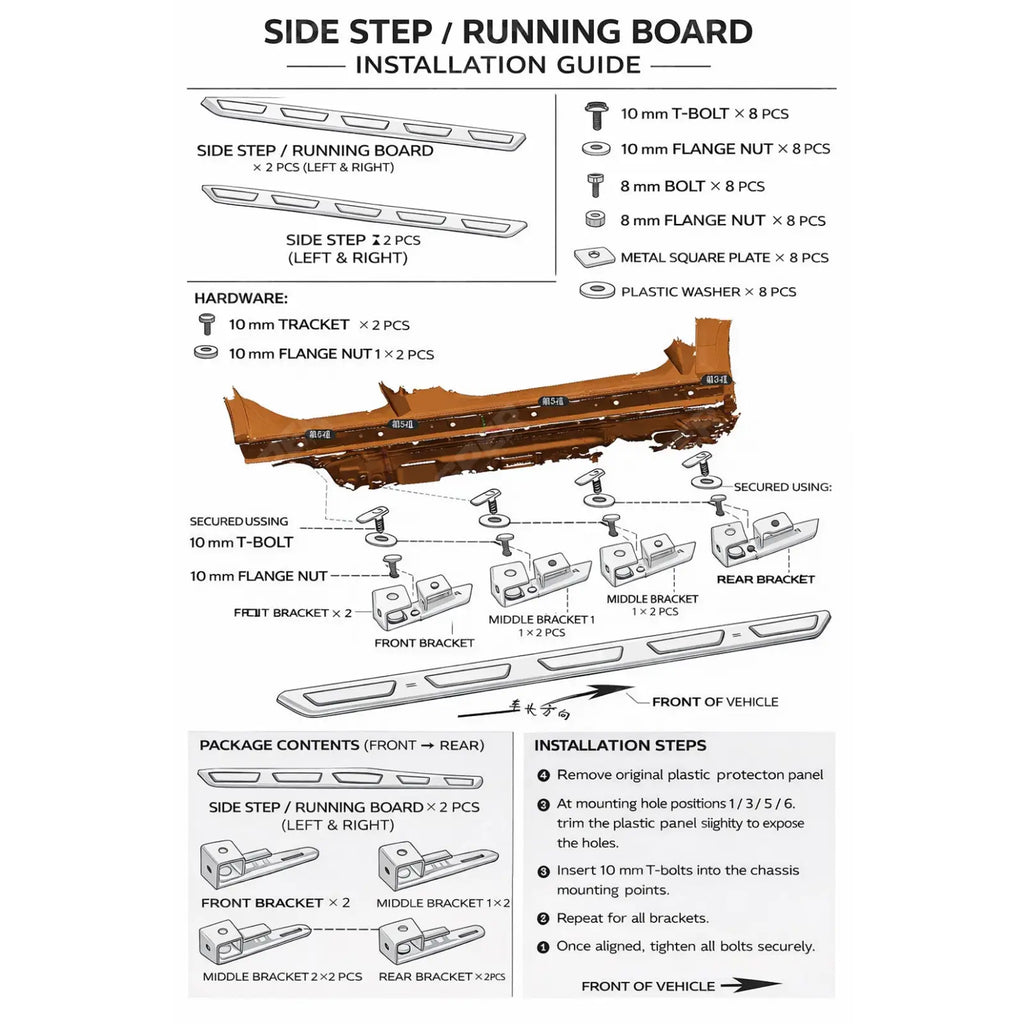 Audi Q5 2017 On OEM Style STX Side Steps Running Boards All Black - Pair