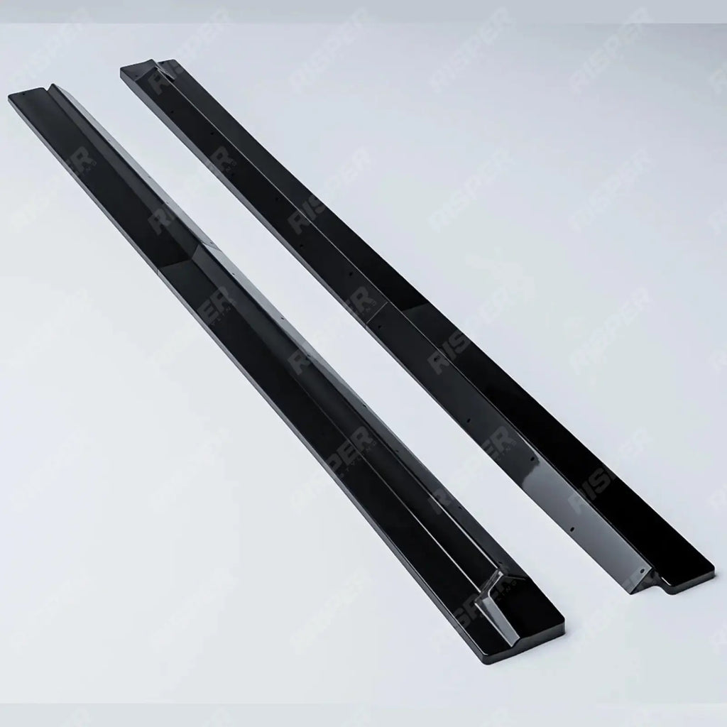 Audi Q8 S-Line 2018 On Side Skirt Splitters 2 Piece In Gloss Black