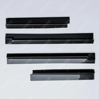 Audi Q8 S-Line 2018 On Side Skirt Splitters 2 Piece In Gloss Black