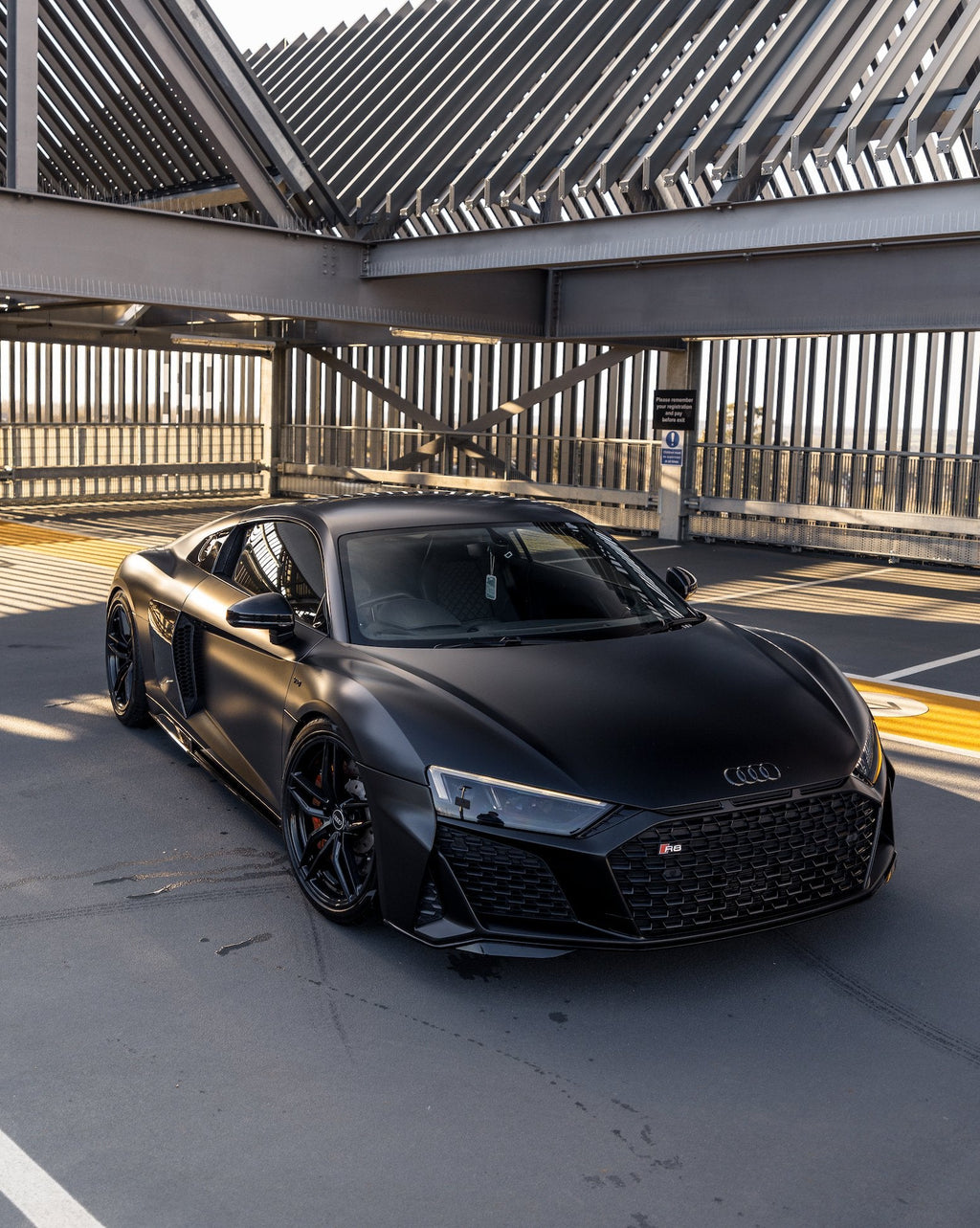 Audi R8 Gen 2 Blackout Badges Front & Rear Set (2015-2024)