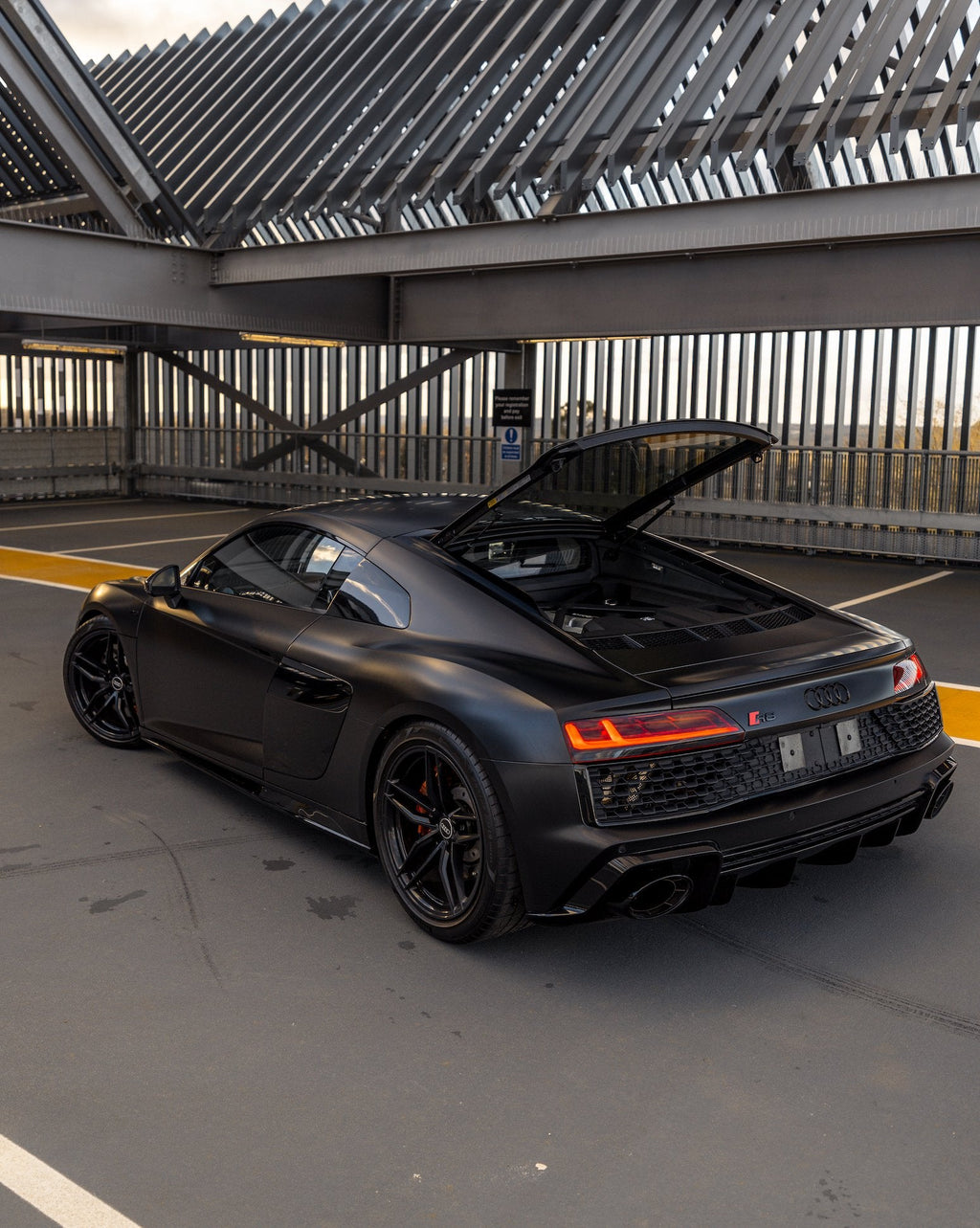 Audi R8 Gen 2 Blackout Badges Front & Rear Set (2015-2024)