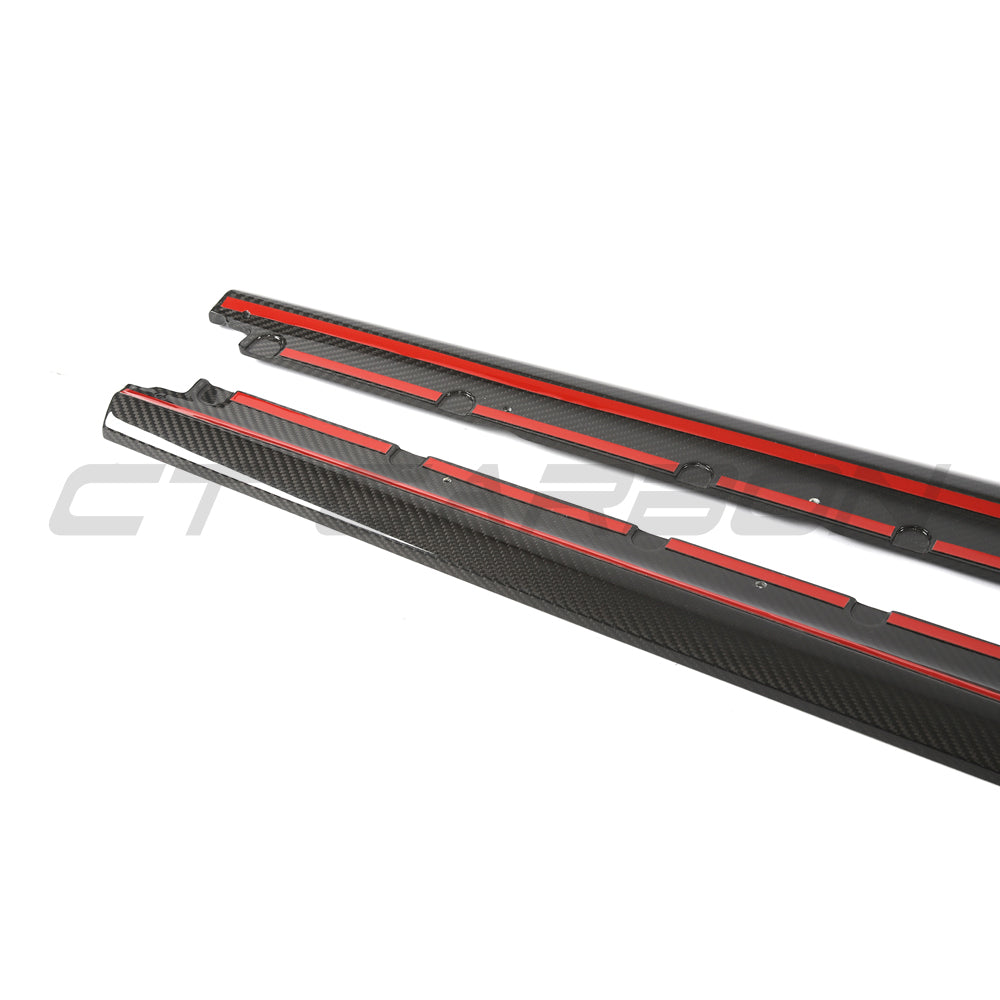 AUDI R8 V10 GEN 2.5 CARBON FIBRE SIDE SKIRTS - CT DESIGN