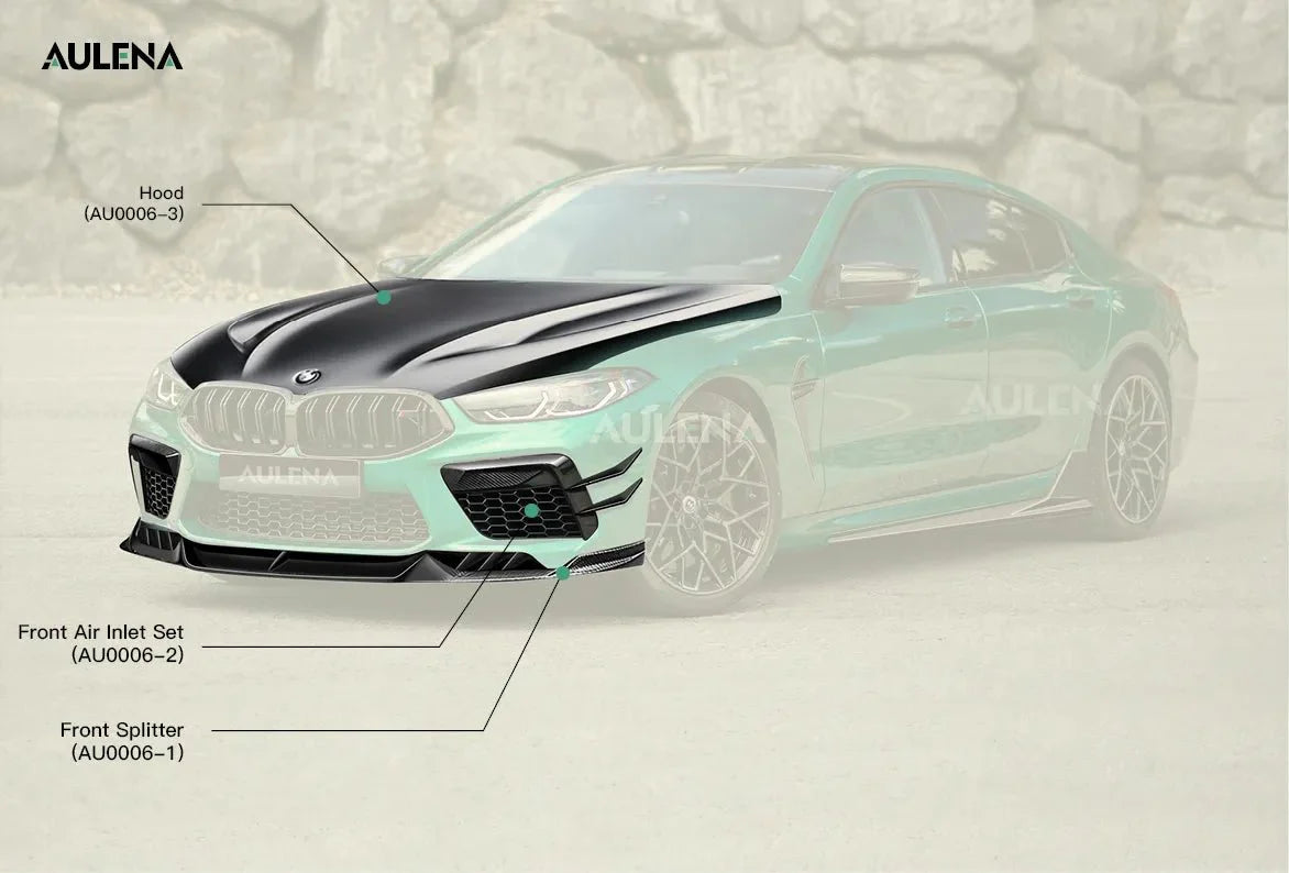 AULENA - BMW M8 F93 CARBON FIBRE FRONT AIR INTLET SET