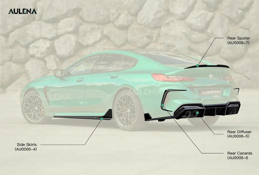 AULENA - BMW M8 F93 CARBON FIBRE SIDE SKIRTS
