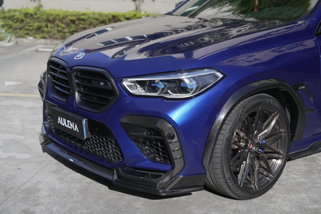 AULENA - BMW X6M F96 LCI DRY CARBON FIBRE FRONT CANARDS