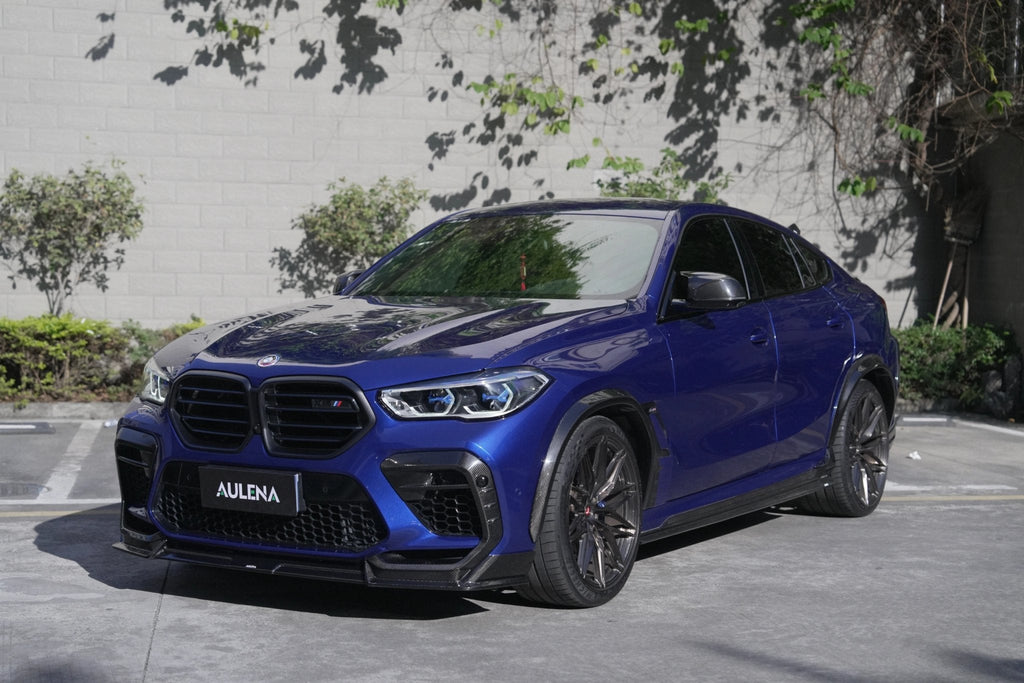 AULENA - BMW X6M F96 LCI DRY CARBON FIBRE FRONT CANARDS