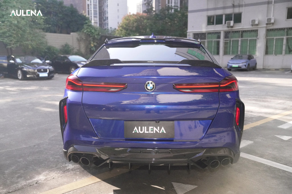 AULENA - BMW X6M F96 LCI DRY CARBON FIBRE REAR BOOT SPOILER
