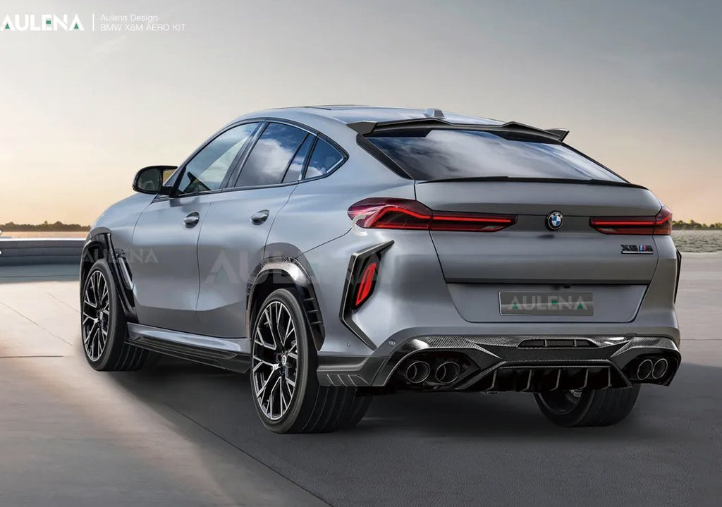 AULENA - BMW X6M F96 LCI DRY CARBON FIBRE REAR DIFFUSER
