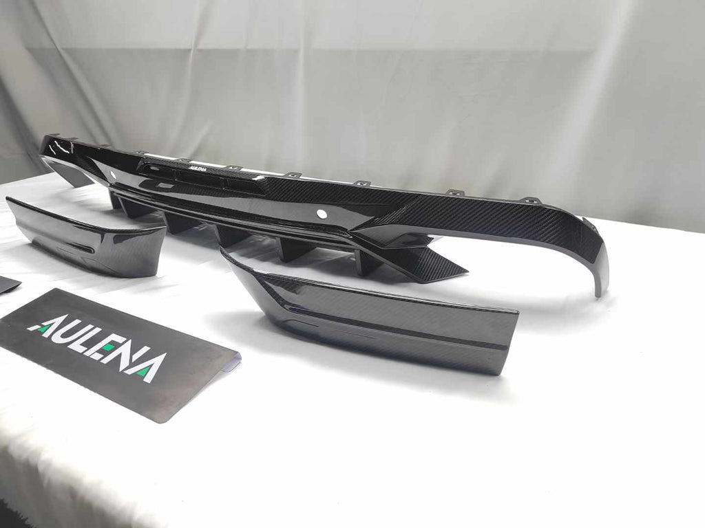 AULENA - BMW X6M F96 LCI DRY CARBON FIBRE REAR DIFFUSER