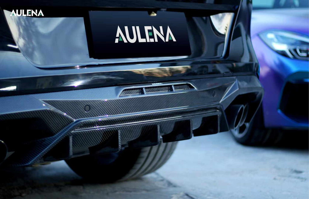 AULENA - BMW X6M F96 LCI DRY CARBON FIBRE REAR DIFFUSER