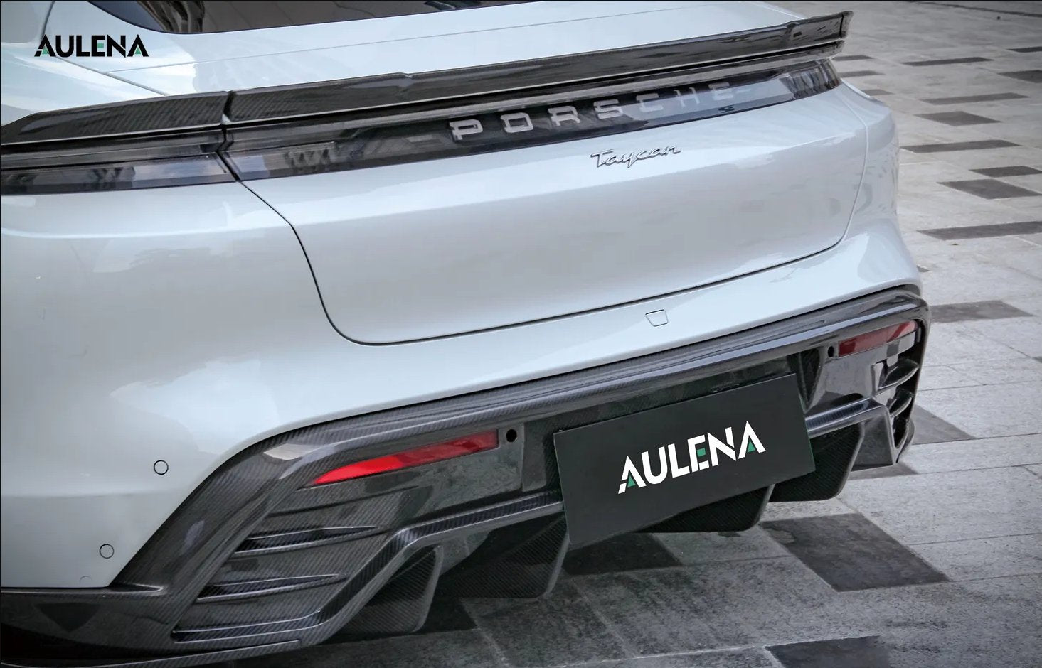 AULENA - PORSCHE TAYCAN DRY CARBON REAR DIFFUSER