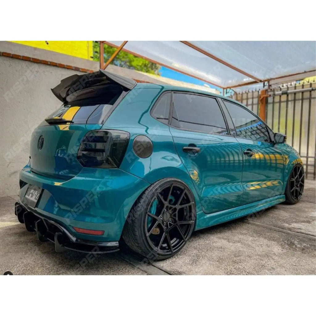 'Batman' Style Rear Spoiler in Gloss Black For VW Polo 2009-2018 6C 6R GTI R