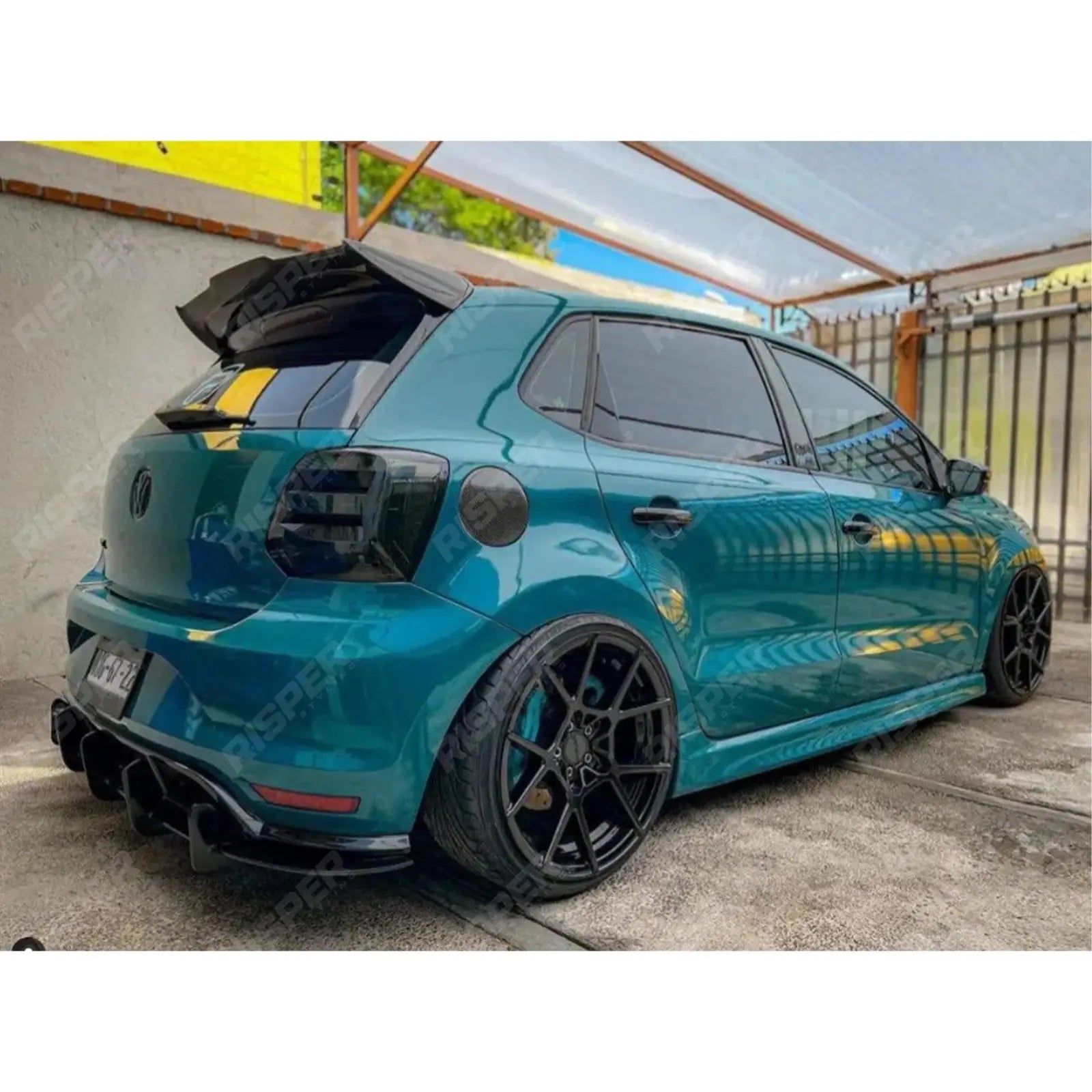 'Batman' Style Rear Spoiler in Gloss Black For VW Polo 2009-2018 6C 6R GTI R