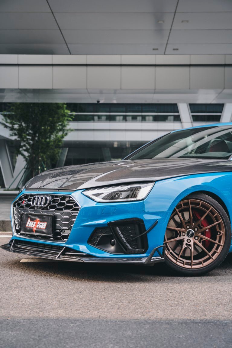 BCTXE - AUDI A4 S LINE / S4 B9.5 CARBON FIBRE FRONT BUMPER CANARDS