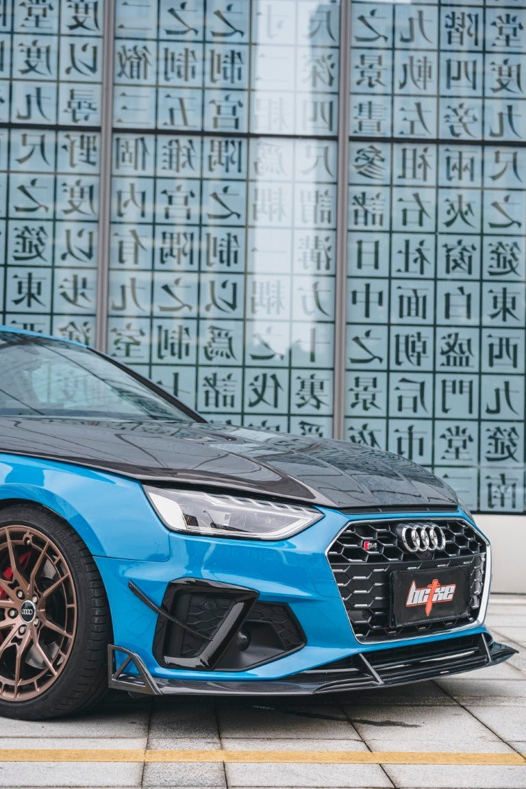 BCTXE - AUDI A4 S LINE / S4 B9.5 CARBON FIBRE FRONT BUMPER CANARDS