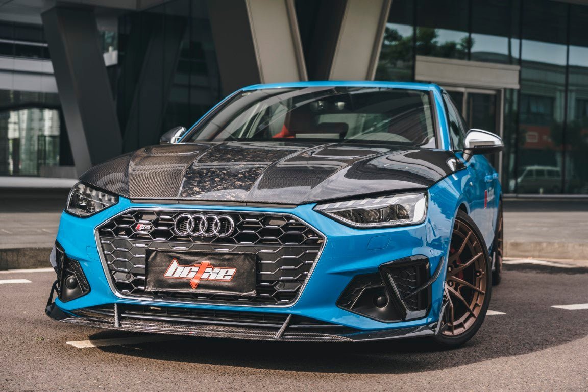 BCTXE - AUDI A4 S LINE / S4 B9.5 CARBON FIBRE FRONT BUMPER CANARDS
