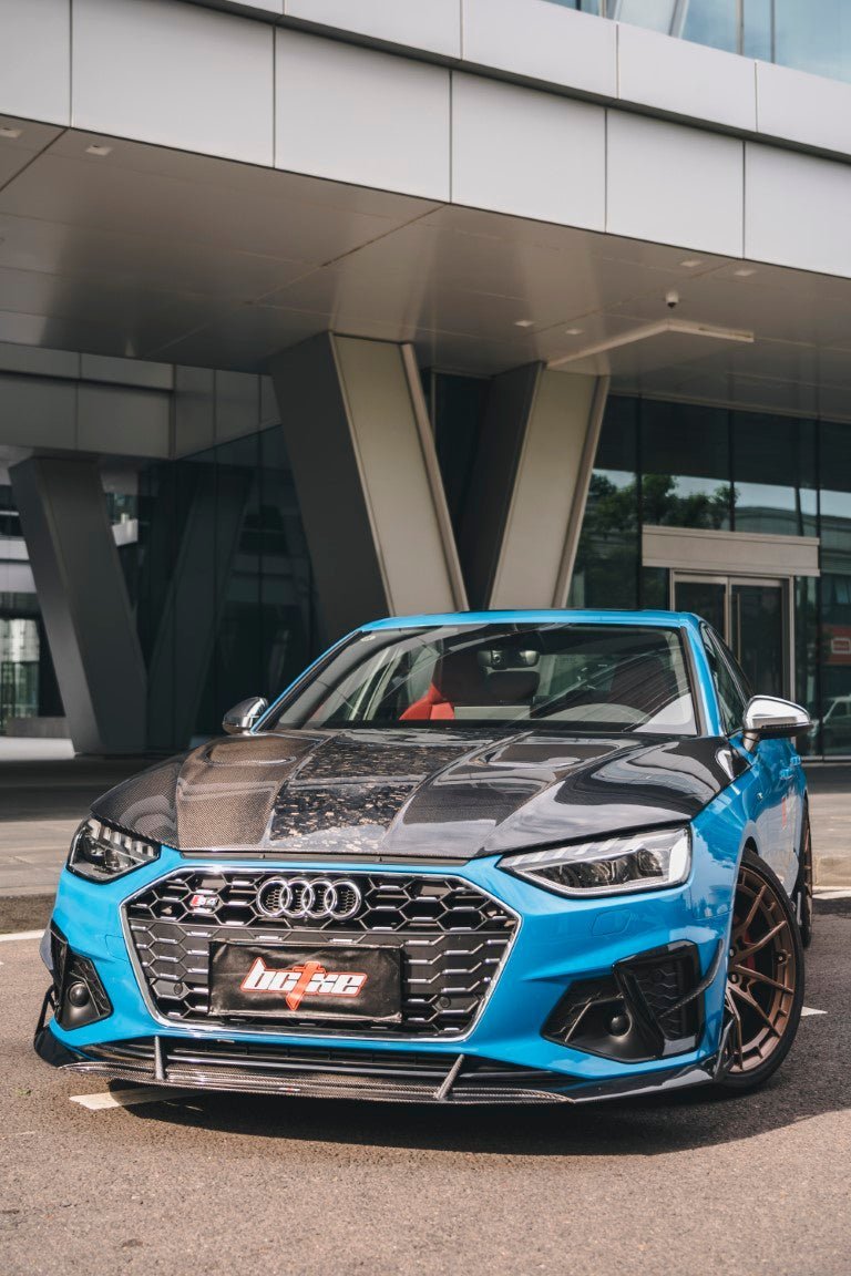 BCTXE - AUDI A4 S LINE / S4 B9.5 CARBON FIBRE FRONT BUMPER CANARDS