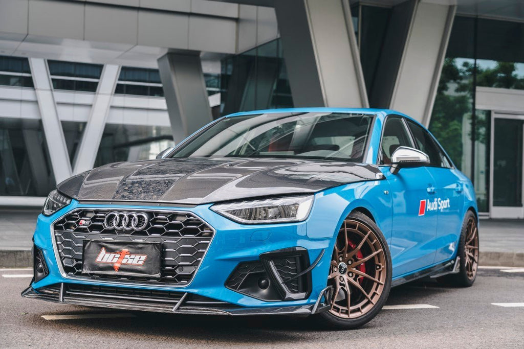 BCTXE - AUDI A4 S LINE / S4 B9.5 CARBON FIBRE FRONT BUMPER CANARDS