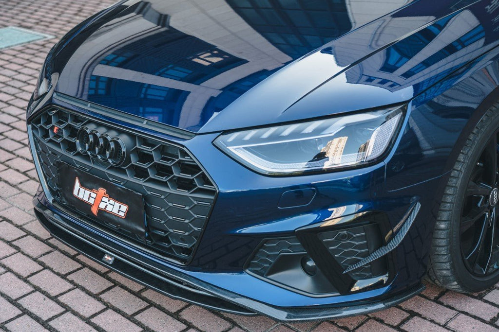 BCTXE - AUDI A4 S LINE / S4 B9.5 CARBON FIBRE FRONT BUMPER CANARDS