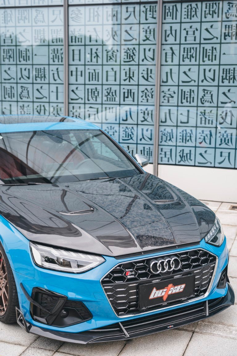 BCTXE - AUDI A4 S LINE / S4 B9.5 CARBON FIBRE FRONT BUMPER CANARDS