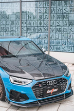 BCTXE - AUDI A4 S LINE / S4 B9.5 CARBON FIBRE FRONT BUMPER CANARDS