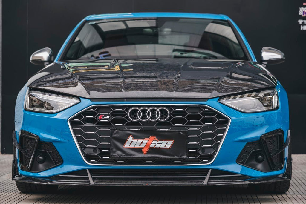 BCTXE - AUDI A4 S LINE / S4 B9.5 CARBON FIBRE FRONT BUMPER CANARDS