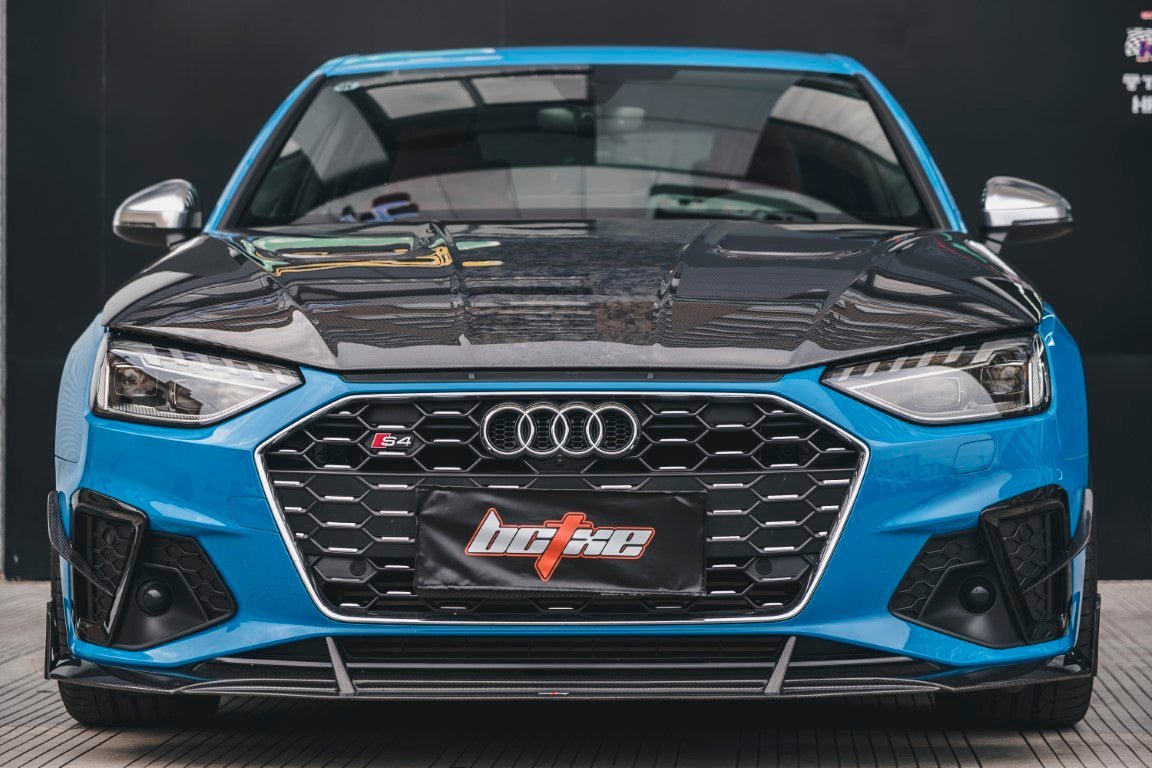 BCTXE - AUDI A4 S LINE / S4 B9.5 CARBON FIBRE FRONT BUMPER CANARDS