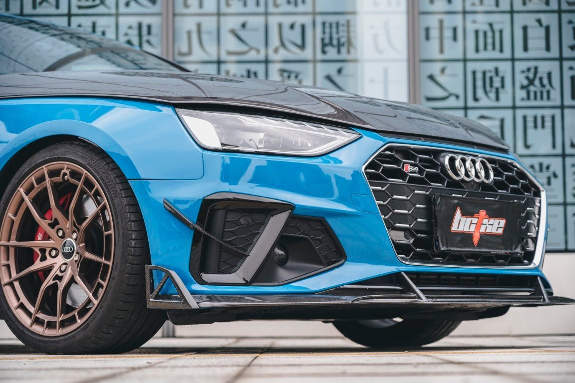 BCTXE - AUDI A4 S LINE / S4 B9.5 CARBON FIBRE FRONT BUMPER CANARDS