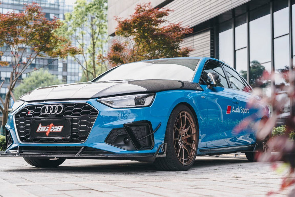 BCTXE - AUDI A4 S LINE / S4 B9.5 CARBON FIBRE FRONT BUMPER CANARDS