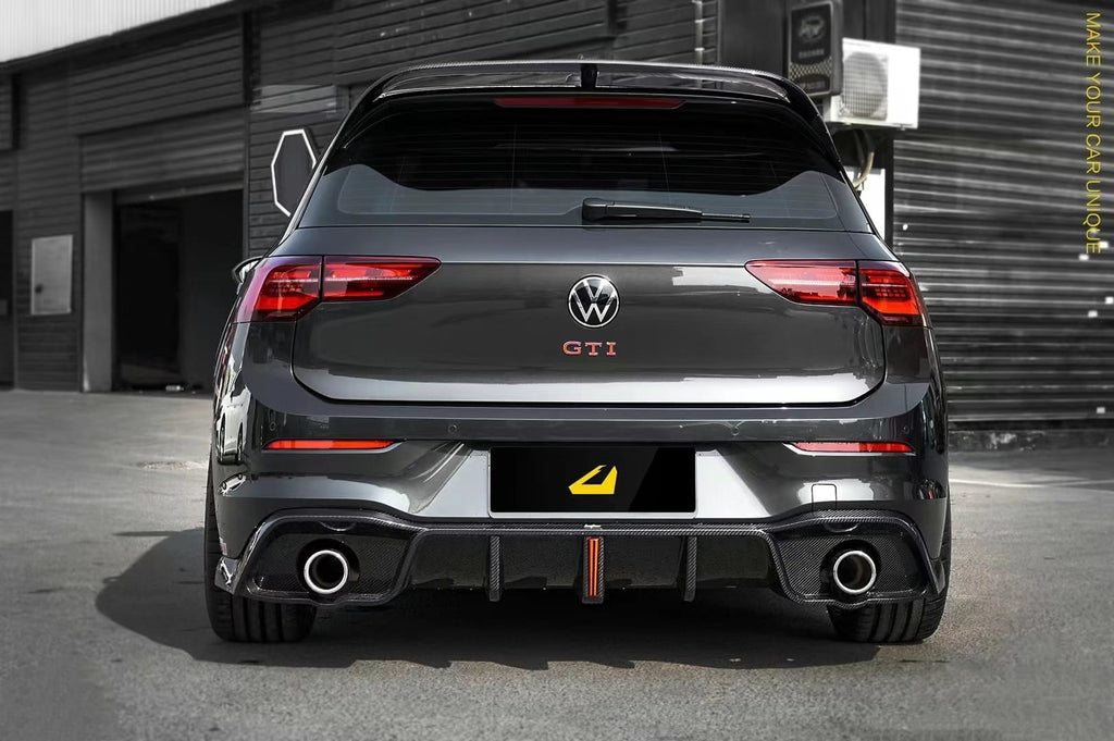 BCTXE - VOLKSWAGEN GOLF MK8 CARBON FIBRE REAR DIFFUSER
