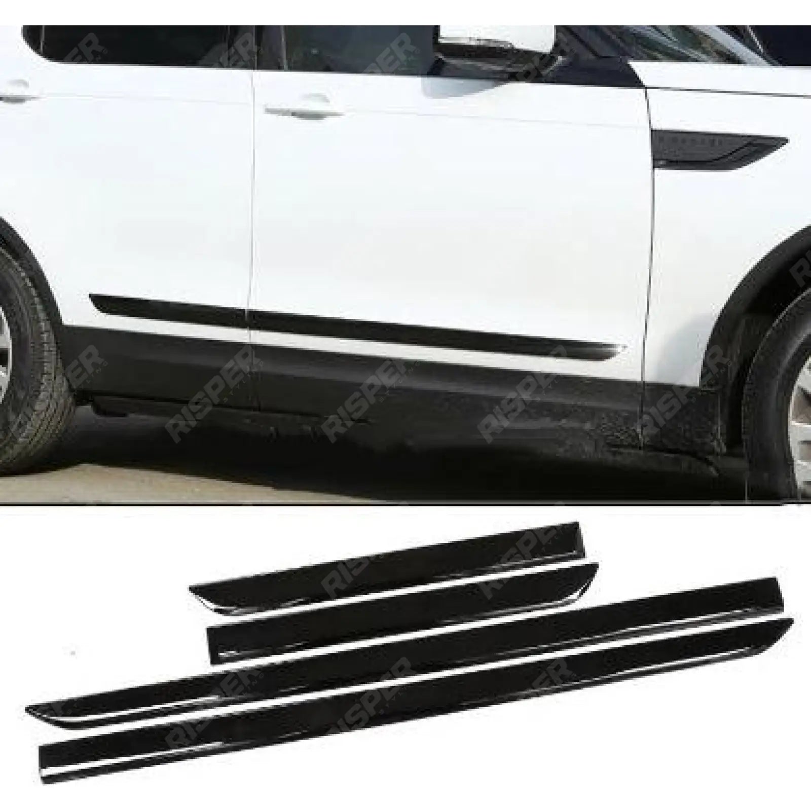 Black Dynamic Door Mouldings Side Trim For Land Rover Discovery 5 2017-2019
