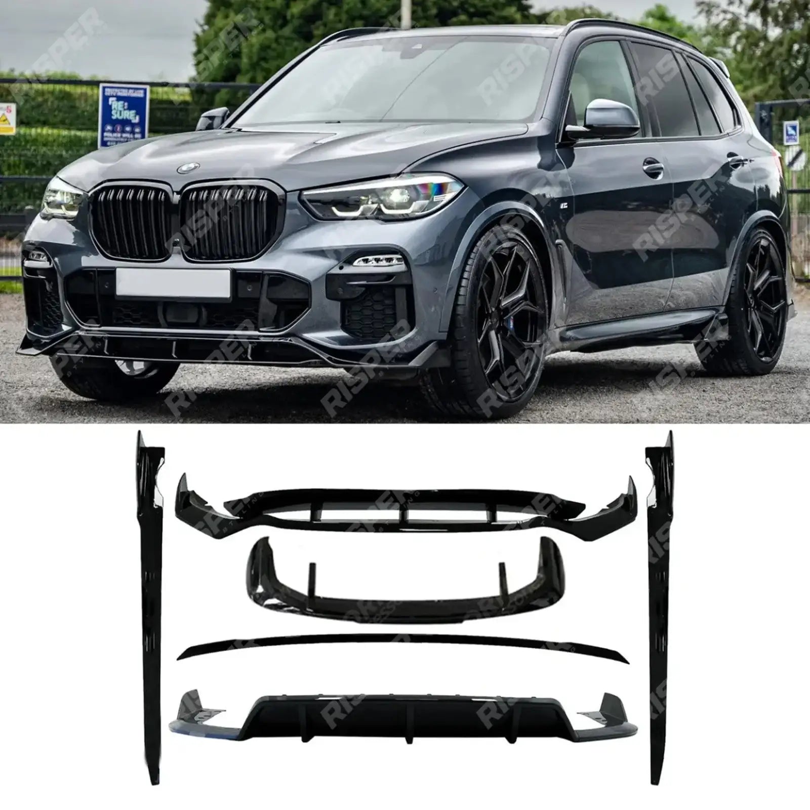 Black Knight Aero Body Kit M Sport In Gloss Black For BMW X5 M Sport 2018-2022