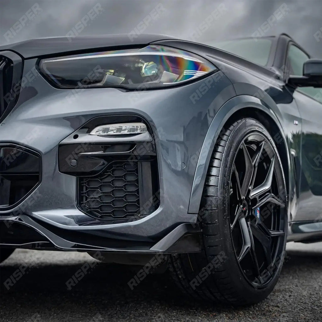 Black Knight Aero Kit Full With Grill & Mirror Caps For Bmw X5 G05 M Sport 2018-2022