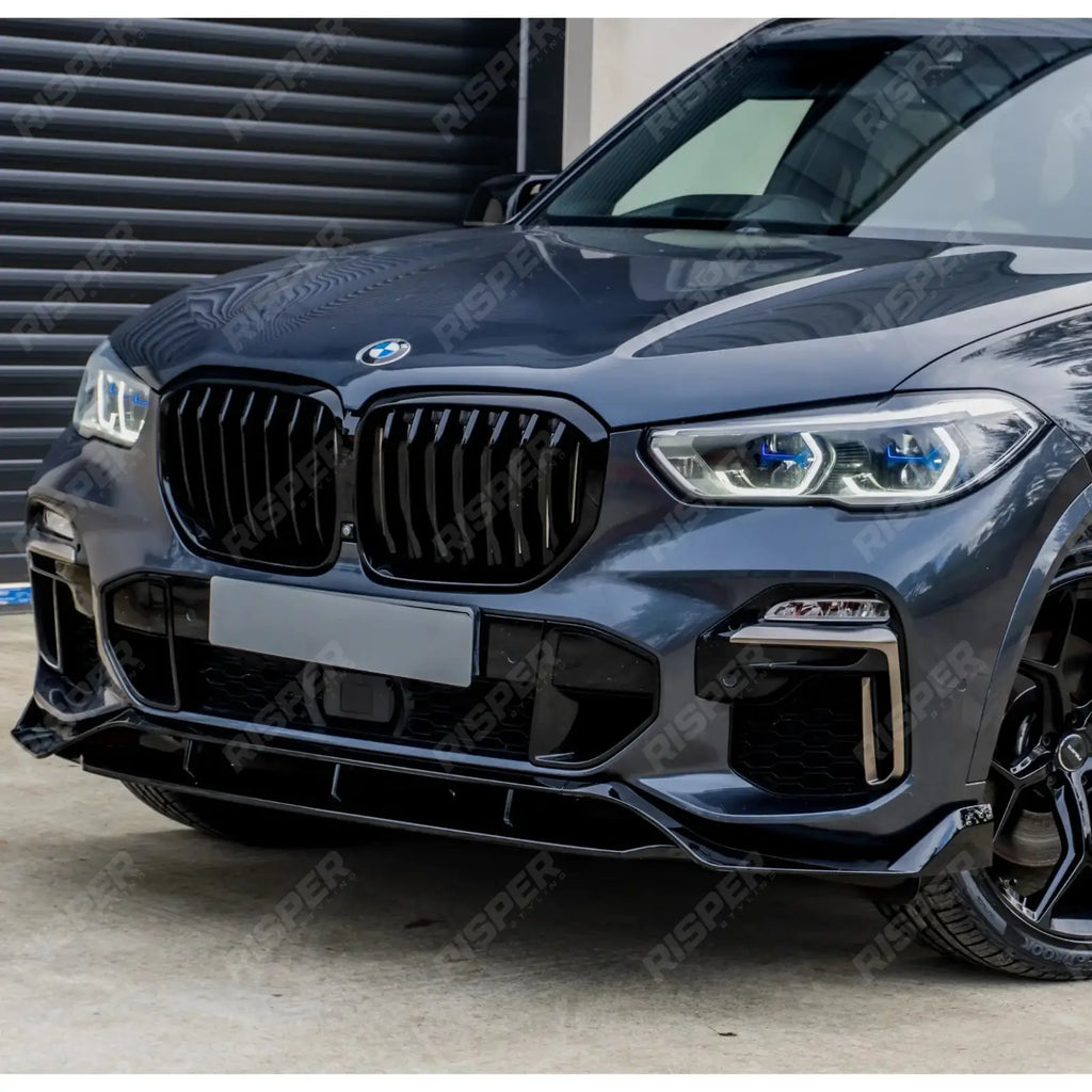 Black Knight Front Splitter in Gloss Black For BMW X5 G05 M Sport 2018-2022