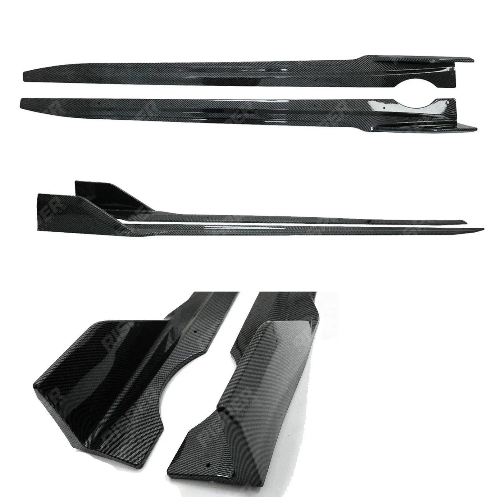 Black Knight Side Skirt Splitters in Carbon Look For BMW X5 G05 M Sport 2018+