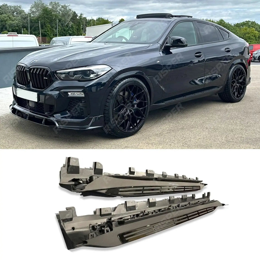 Black STX Style Running Boards Side Step For BMW X6 G06 2020 On