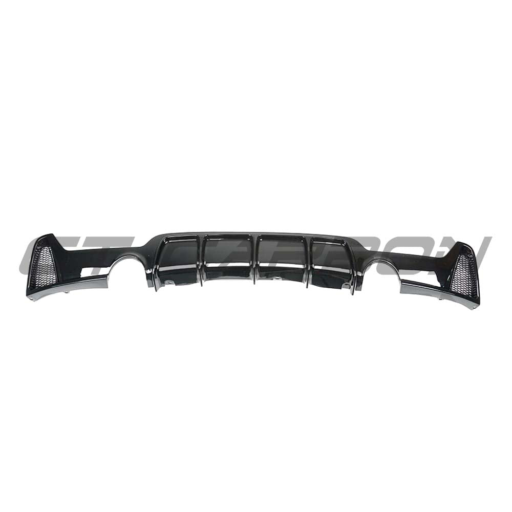 BMW 4 SERIES F32/F33/F36 GLOSS BLACK DUAL EXIT EXHAUST DIFFUSER - V2