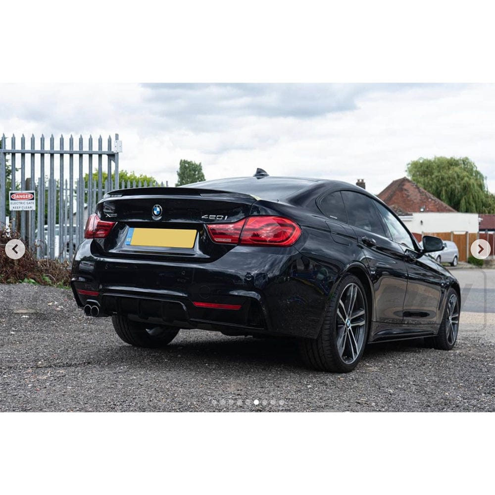 BMW 4 Series F32/F33/F36 GLOSS BLACK TWIN LEFT EXIT EXHAUST DIFFUSER
